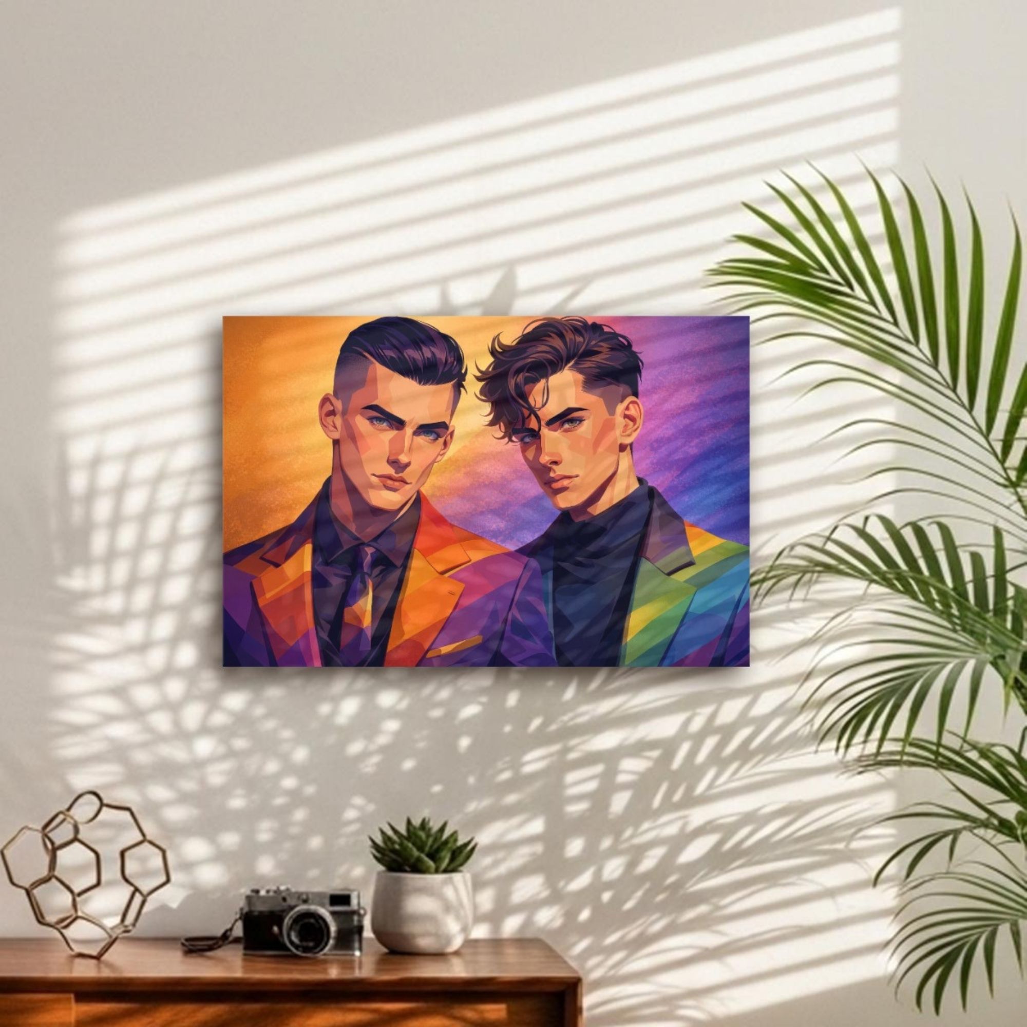 Queer Art Canvas Print - Tailored in Pride Series Design 1