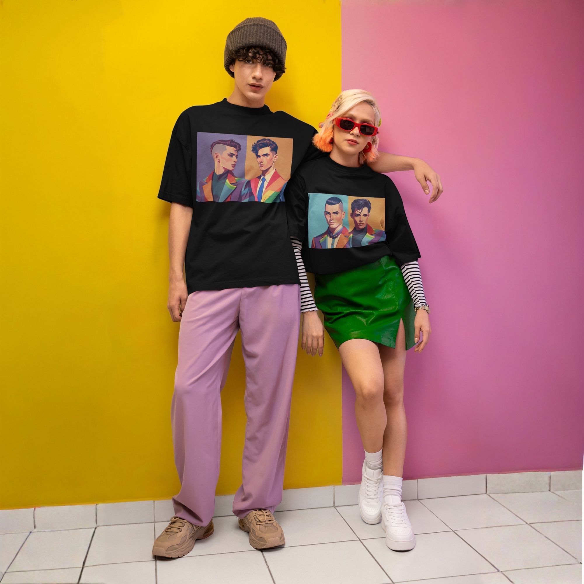 Oversized Unisex Pride Art T-Shirt - Tailored in Pride Series Print 3