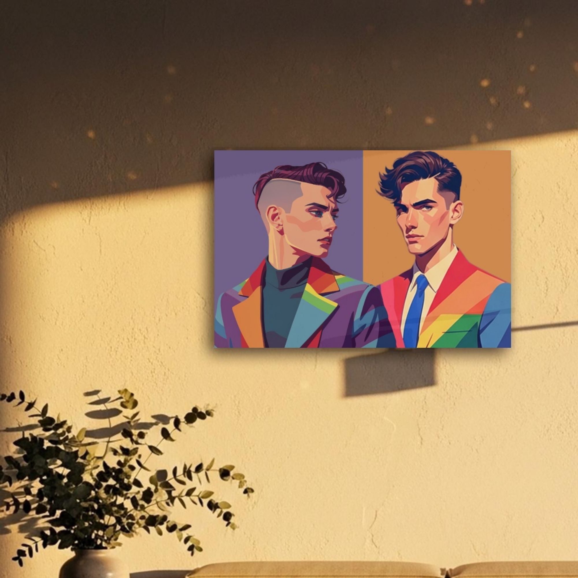 Queer Art Canvas Print - Tailored in Pride Series Design 4