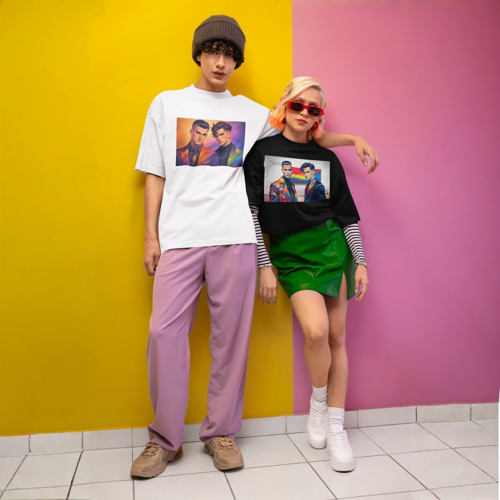 Oversized Unisex Pride Art T-Shirt - Tailored in Pride Series Print 2