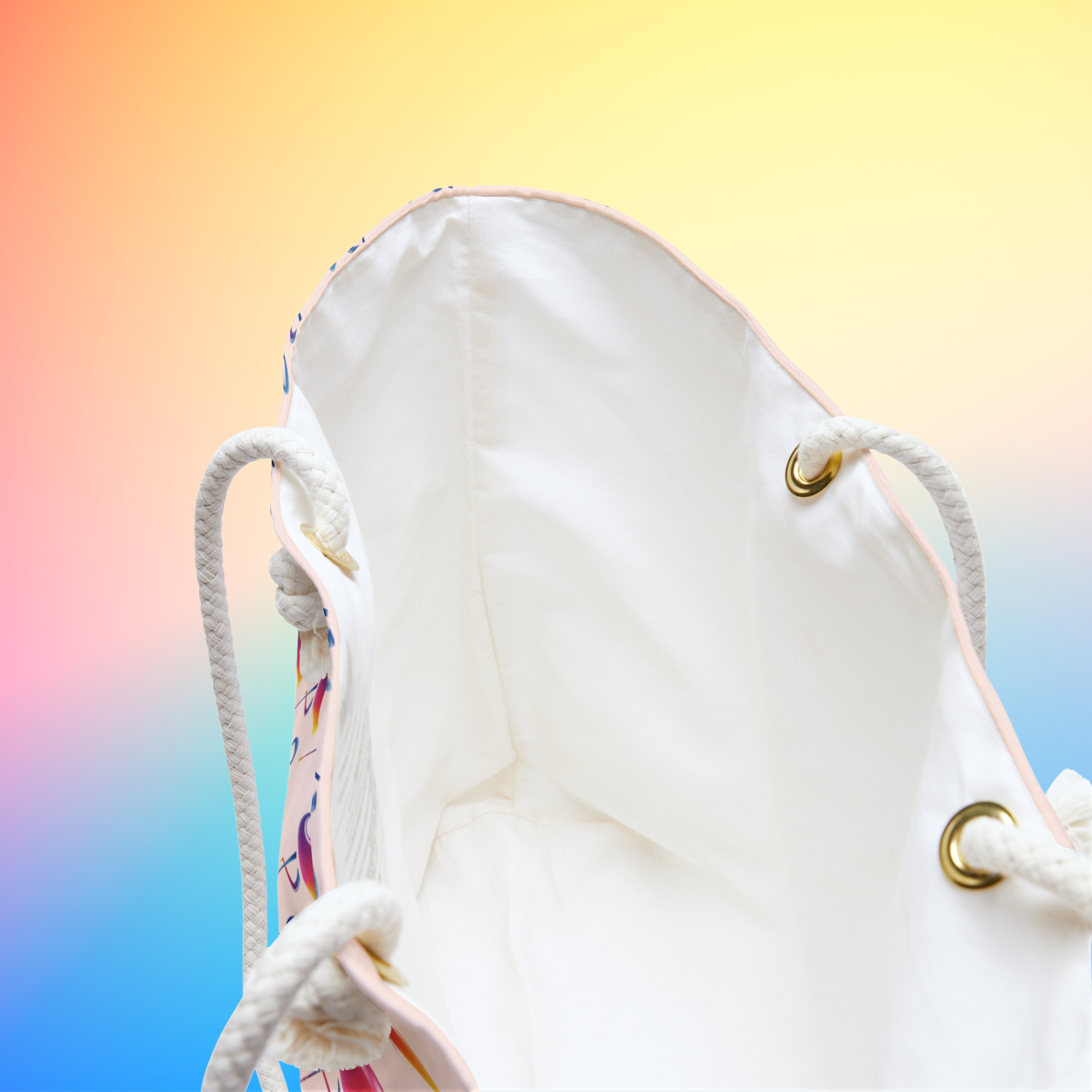 Flamingo print oversize tote beach bag