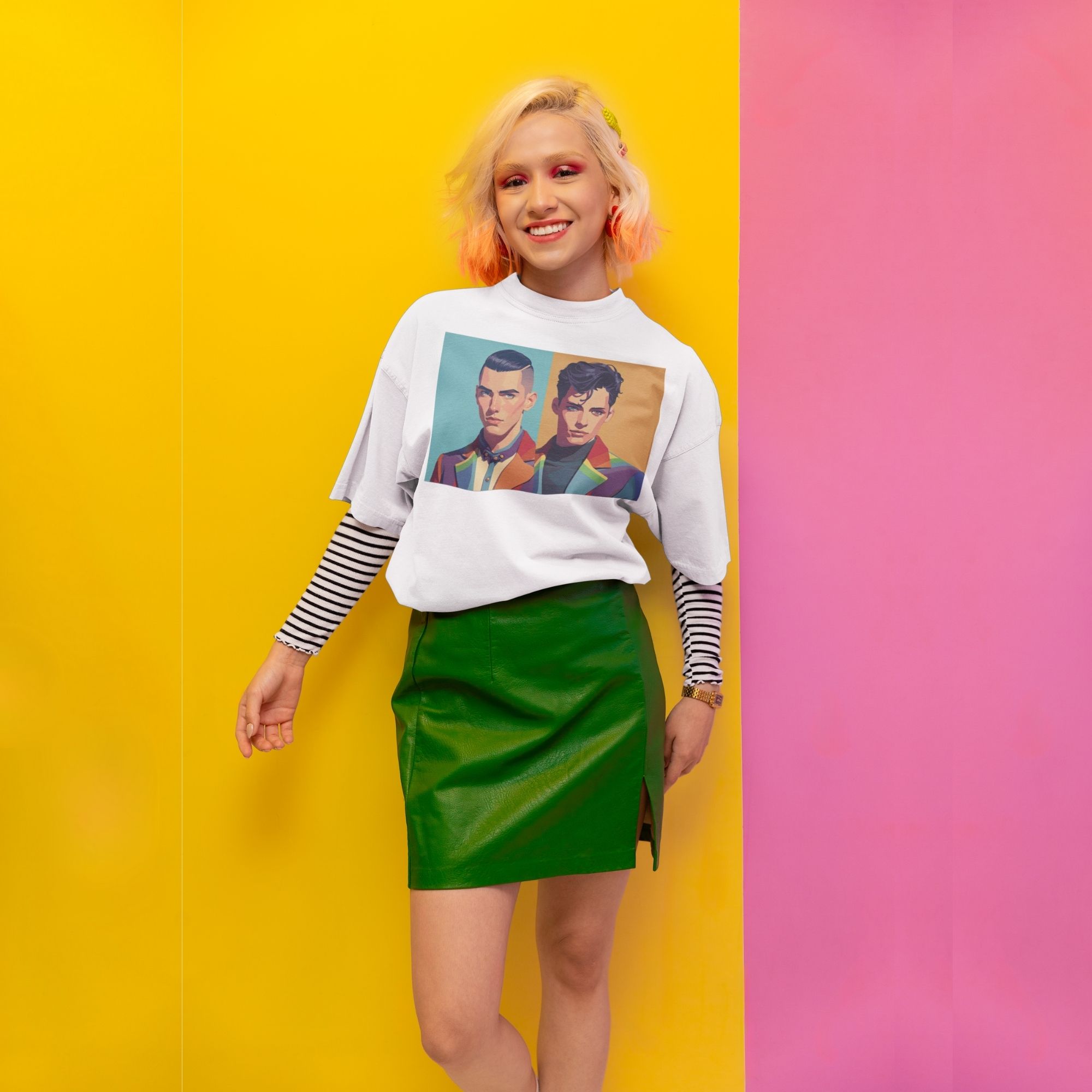 Unisex Pride Art Oversized T-Shirt - Tailored in Pride Series Print 3