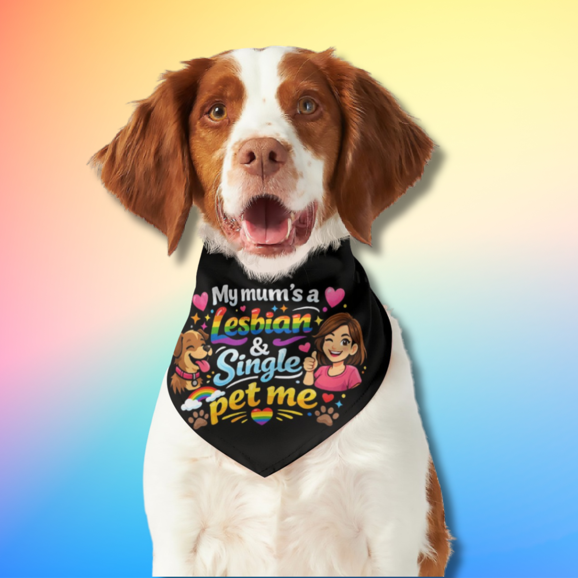 Lesbian & Single Pet Me Dog Bandana