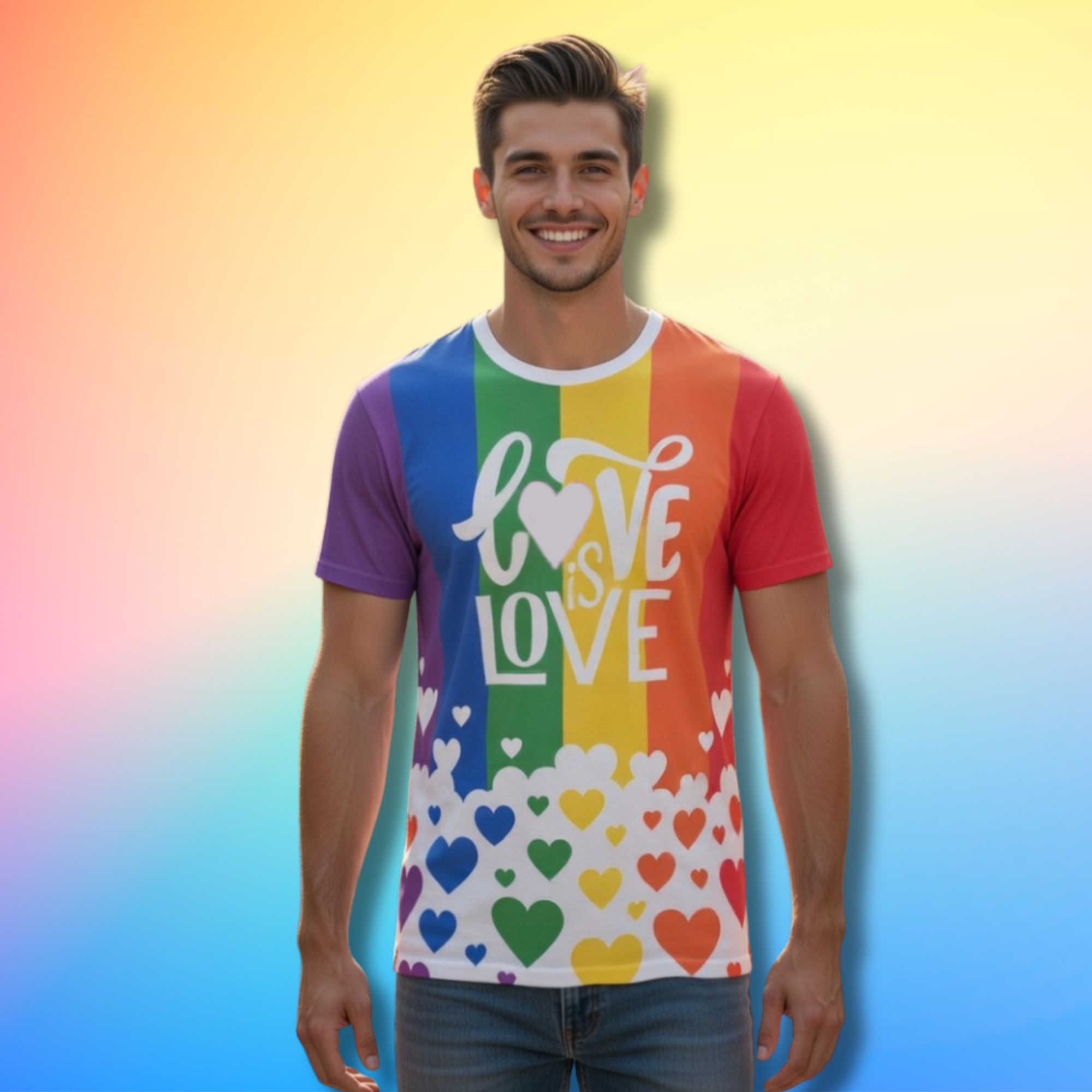 Love Is Love Rainbow Pride T-Shirt 