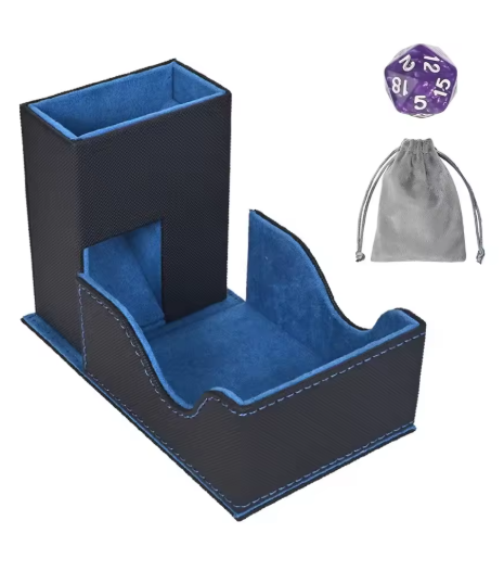 Tour À Dés Pliables Bleu Avec Sac