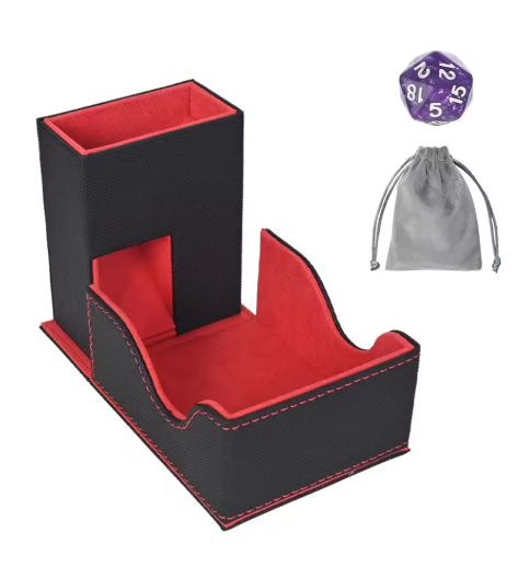 Tour À Dés Pliables Rouge Avec Sac