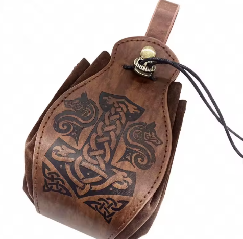 Sacoche Cuir Double Loup & Pommeau