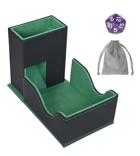 Tour À Dés Pliables Vert Avec Sac