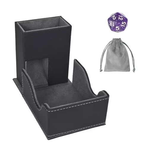 Tour À Dés Pliables Noir Avec Sac