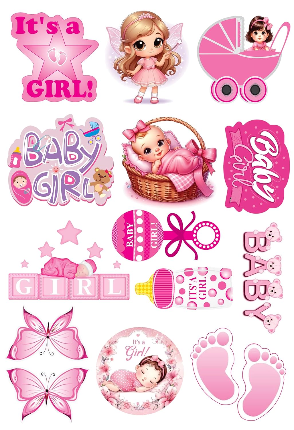 Baby Girl Themed Sticker Pack