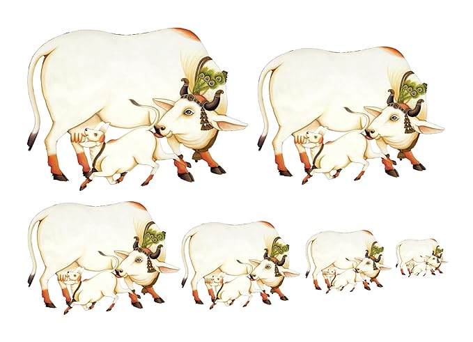 Decorative Cow and Calf Figurine Set