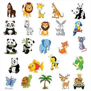 Animal Cartoon Stickers Set