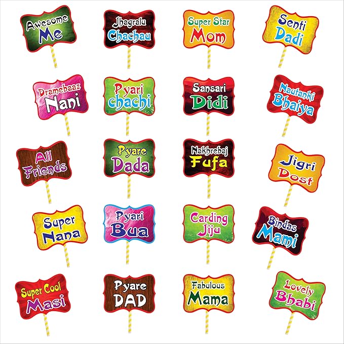 Family & Friends Photo Booth Props