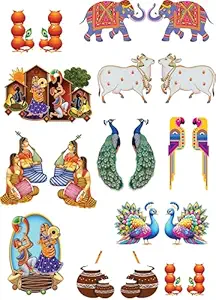 Traditional Indian Wall Sticker Set