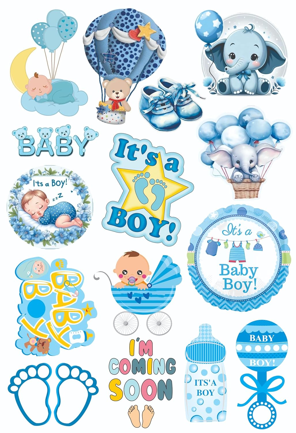 Baby Boy Celebration Stickers