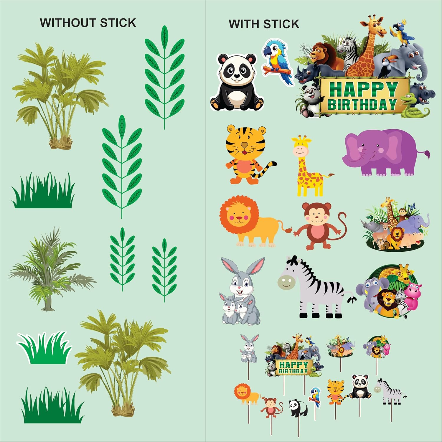 Jungle Animal Birthday Decoration Set