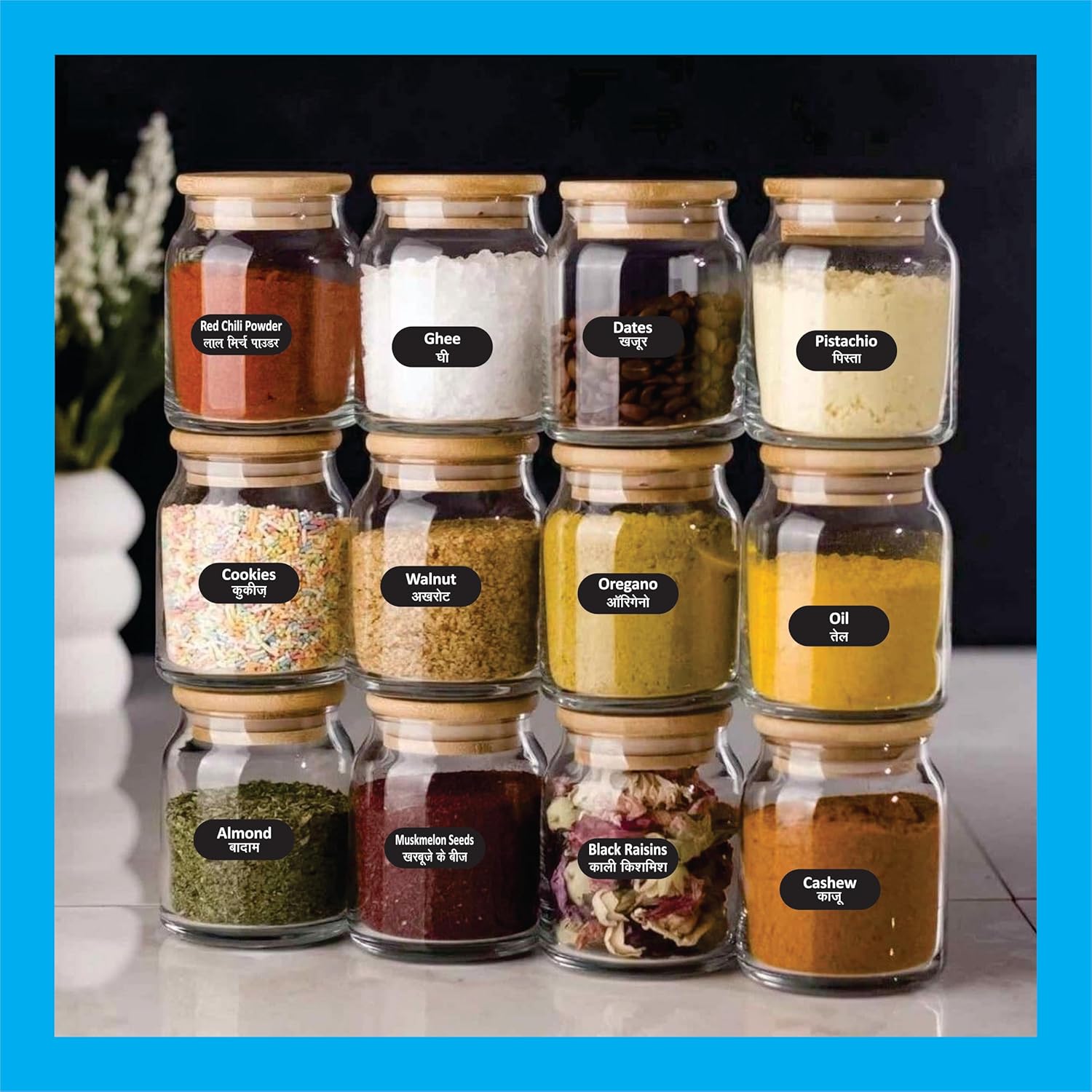 Kitchen Spice Sugar Tea Box Water Proof Sticker – Pantry Organization Labels for Jars, Containers & Storage Boxes 165 Sticker