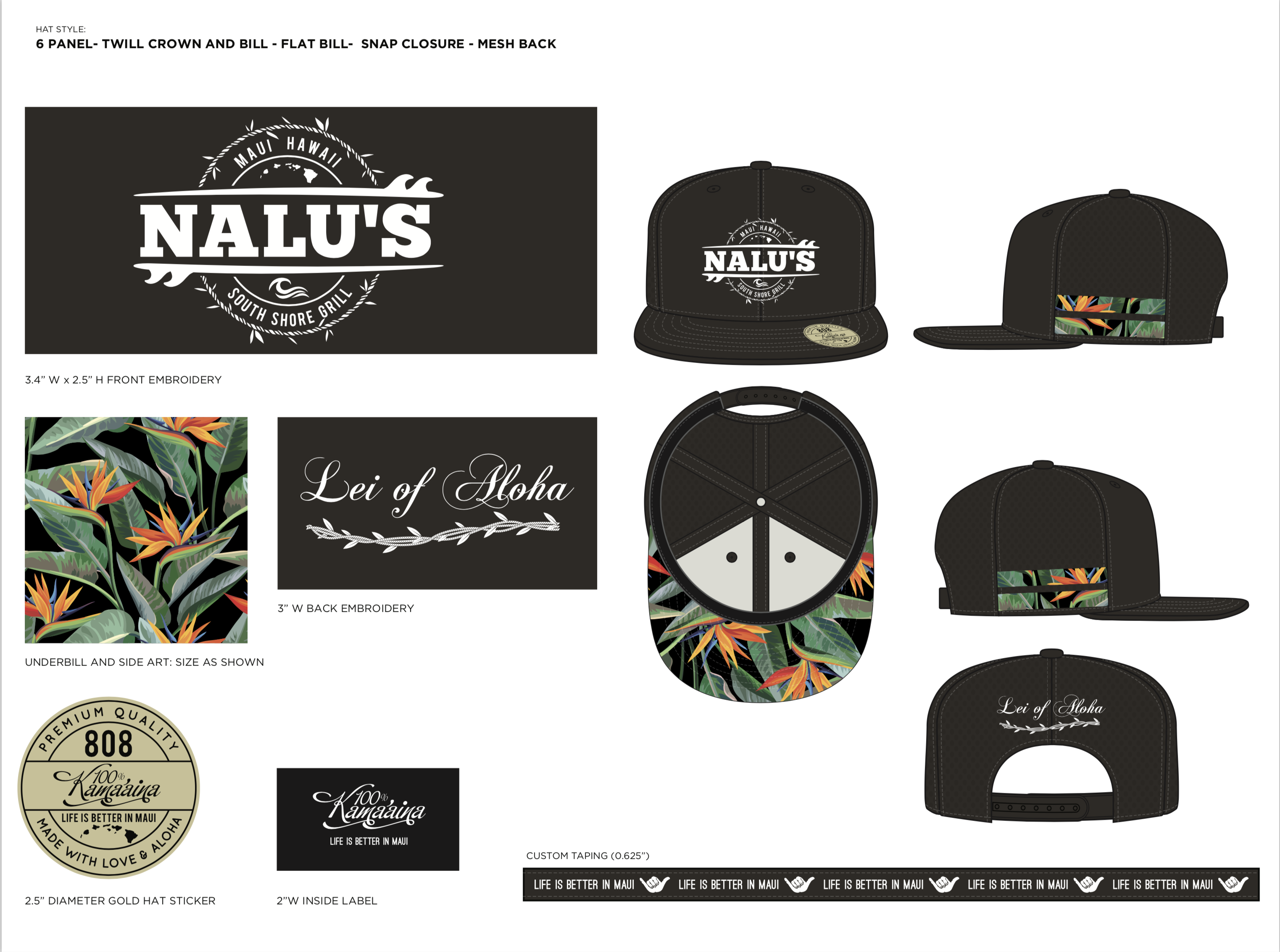 Nalu South Shore and Grill - Bird of Paradise Trucker
