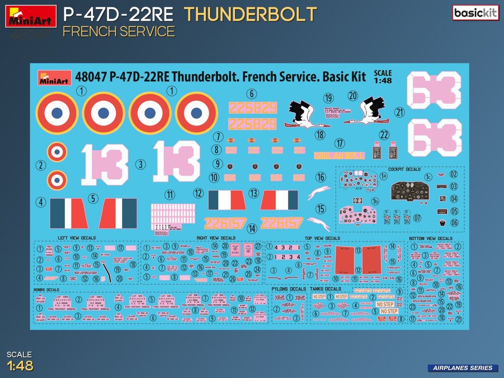 1/48 P47D-22RE FRENCH AIRFORCE MiniArt