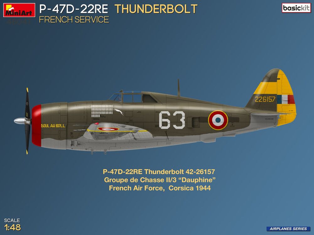 1/48 P47D-22RE FRENCH AIRFORCE MiniArt