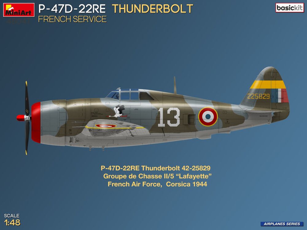 1/48 P47D-22RE FRENCH AIRFORCE MiniArt