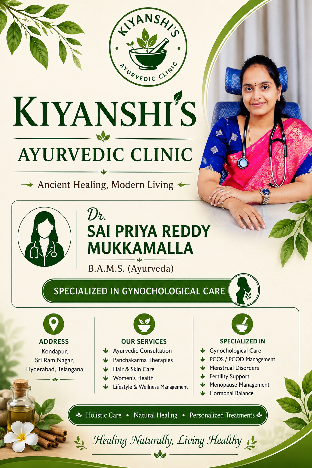 Kiyanshi's Ayurvedic Clinic.