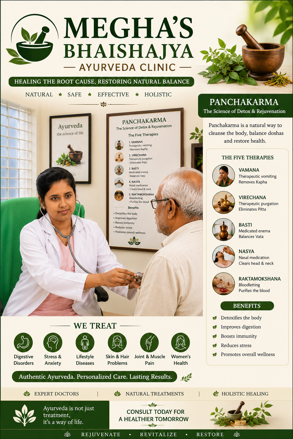 Megha's Bhaishajya Ayurveda Clinic.