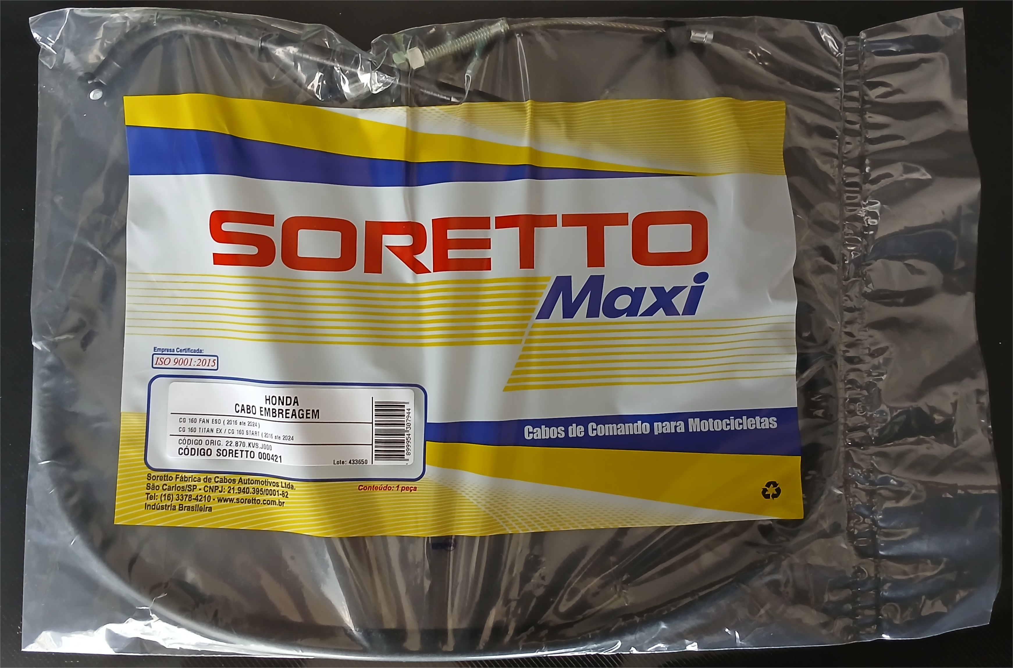 Cabo Embreagem Honda CG 160 Start ( 2016 E.D. )