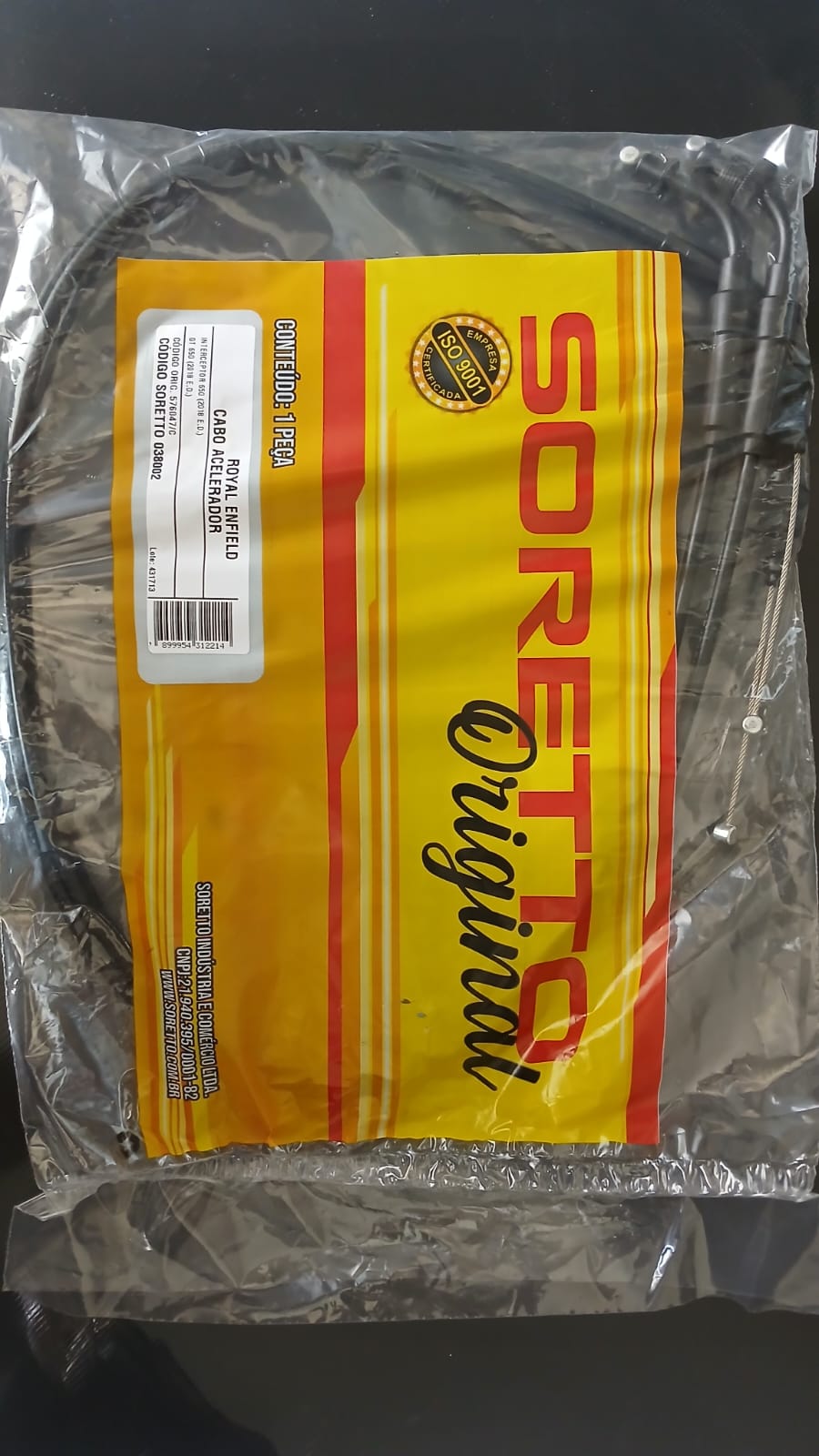 Cabo Acelerador RE Inter/GT 650 AB ( 2018 E.D )