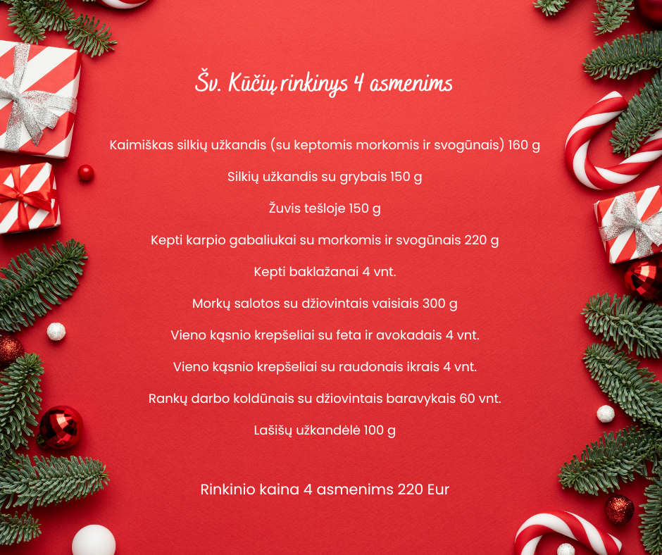 Patiekalų rinkinys 4 asmenims Vilniuje