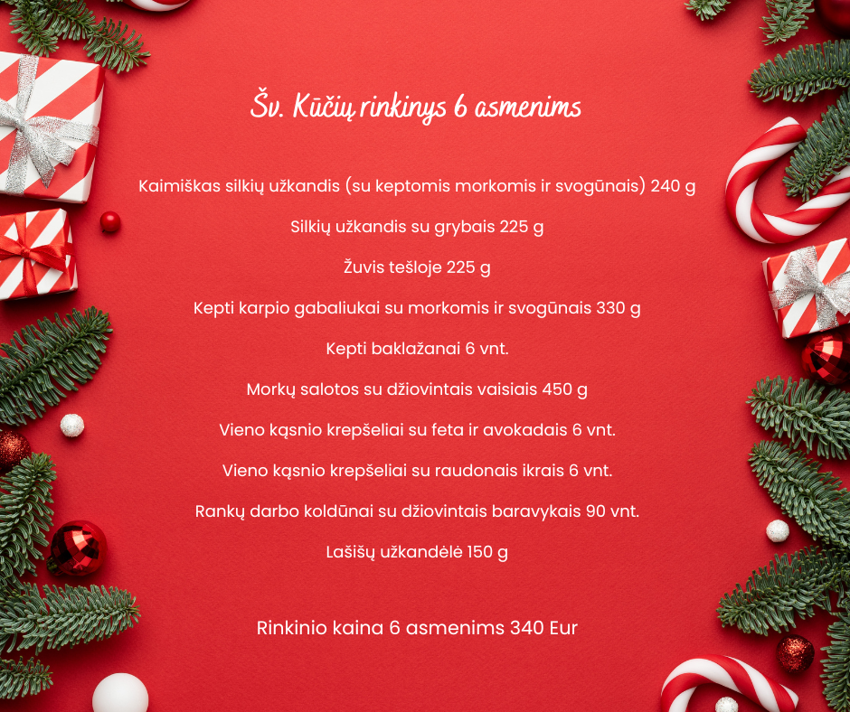 Patiekalų rinkinys 6 asmenims Vilniuje