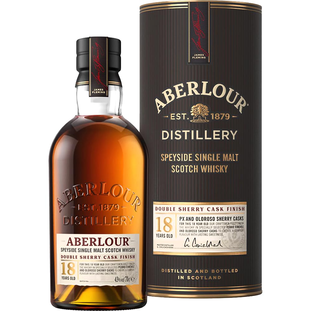 Aberlour 18 Years Old Double Sherry Cask Finish Batch No. 004 43% Vol. 0,7l en boîte cadeau