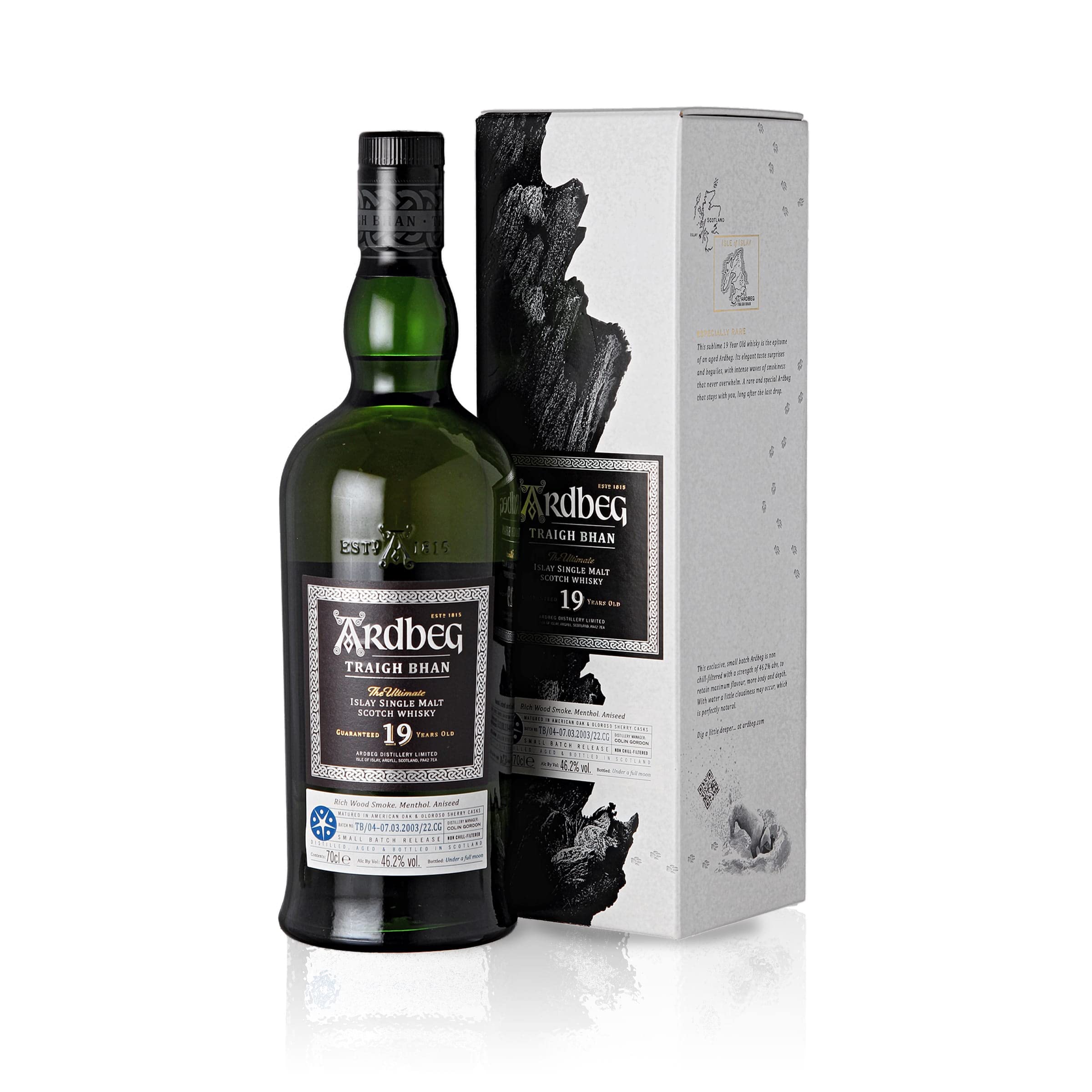 Ardbeg TRAIGH BHAN 19 Years Old Batch No. 4 46,2% Vol. 0,7l en boîte cadeau