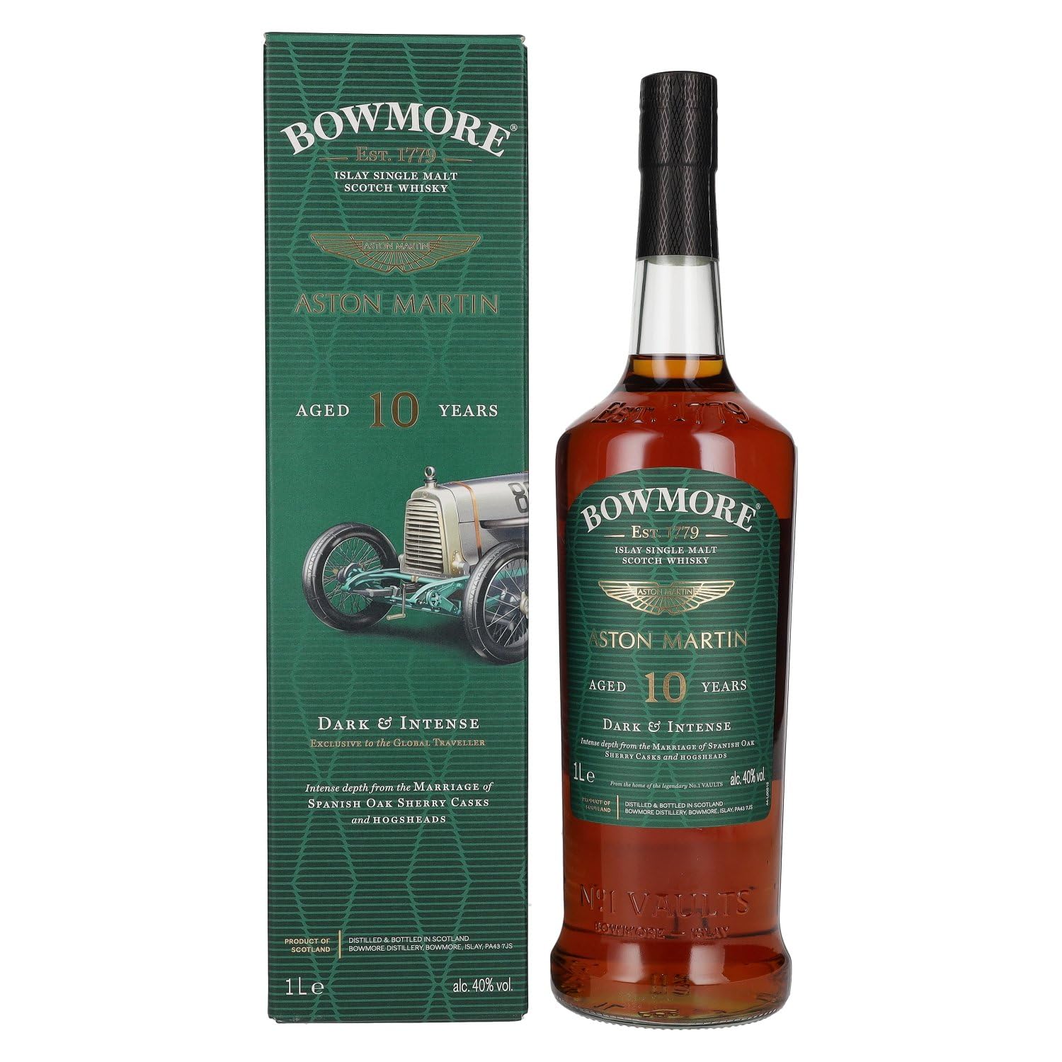 Bowmore 10 Years Old ASTON MARTIN Dark & Intense 40% Vol. 1l en boîte cadeau