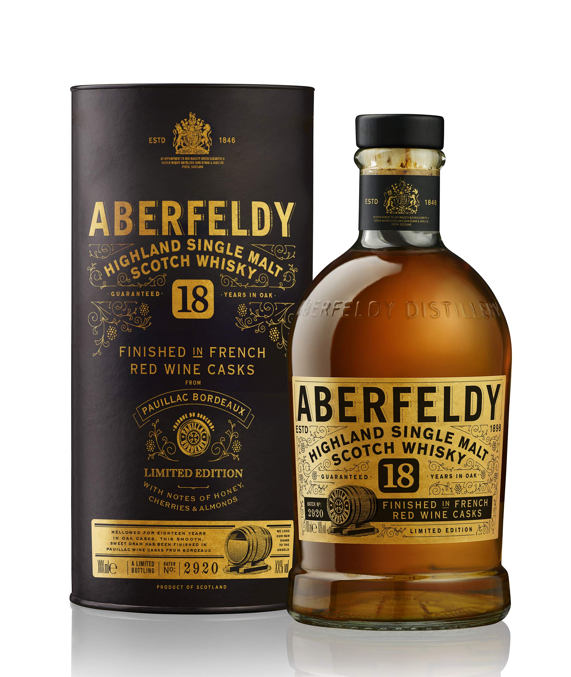 Aberfeldy 18 Years Old Red Wine Casks CÔTE RÔTIE 43% Vol. 0,7l en boîte cadeau