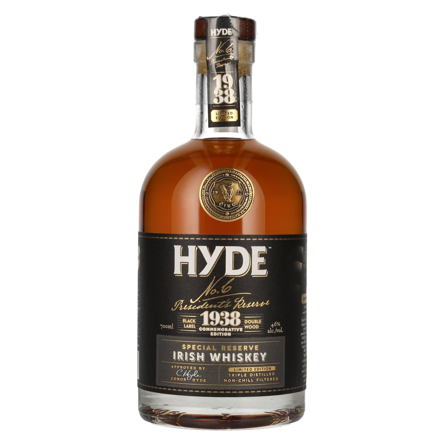 Hyde No.6 PRESIDENT'S RESERVE 1938 Commemorative Edition Special Reserve 46% Vol. 0,7l