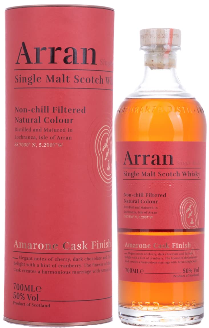 Arran Single Malt Scotch AMARONE CASK FINISH 50% Vol. 0,7l en boîte cadeau