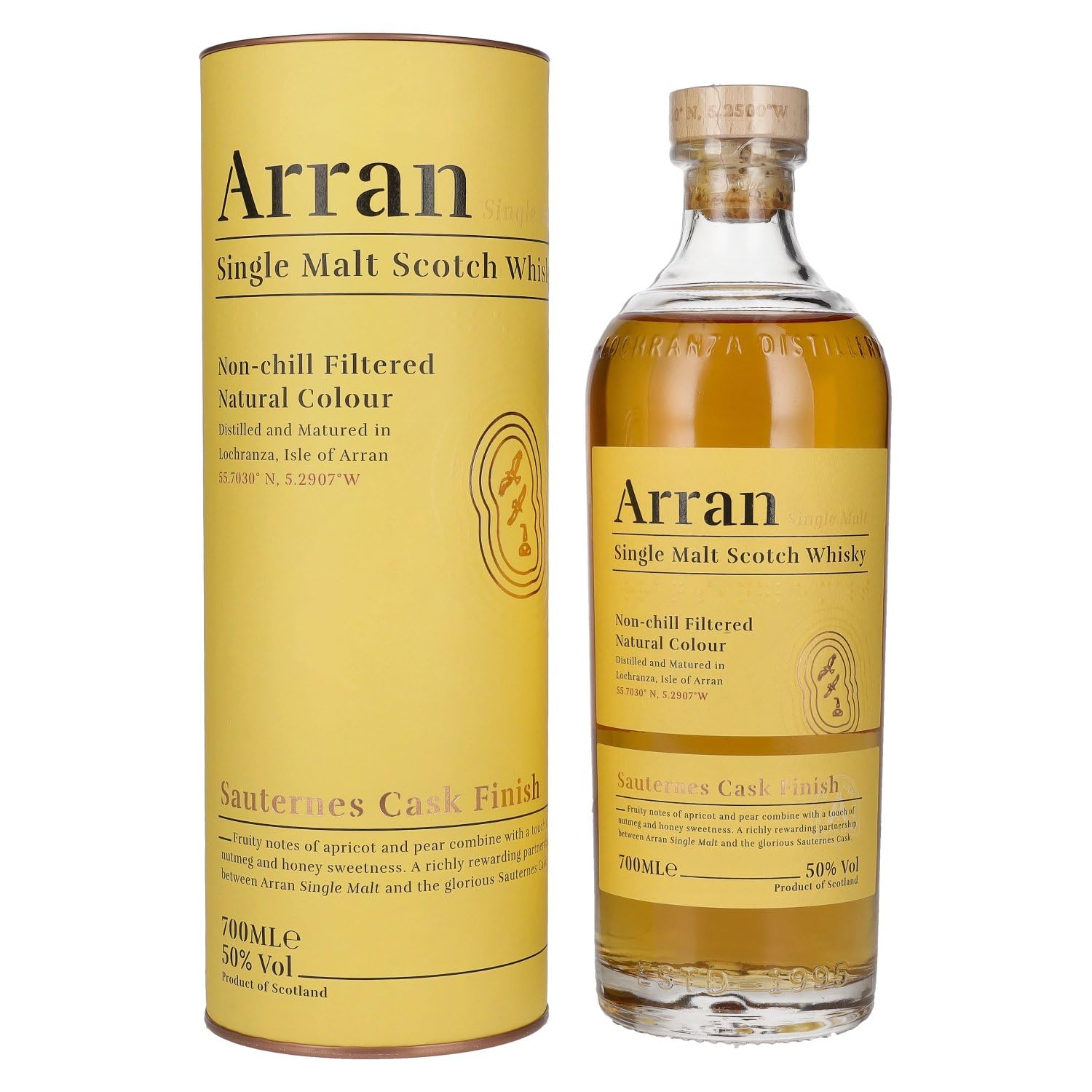Arran Single Malt SAUTERNES CASK FINISH 50% Vol. 0,7l en boîte cadeau