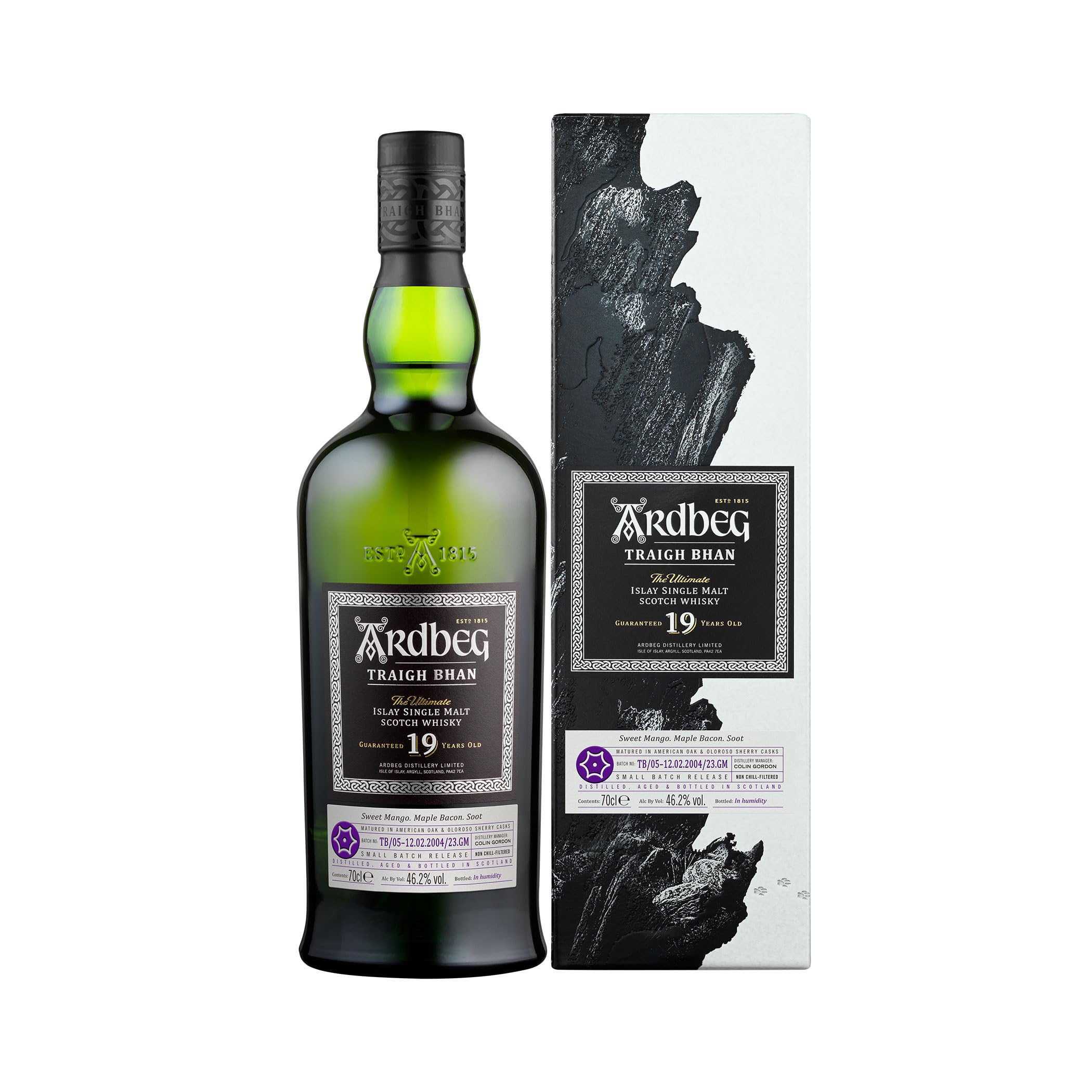 Ardbeg TRAIGH BHAN 19 Years Old Batch No. 5 46,2% Vol. 0,7l en boîte cadeau