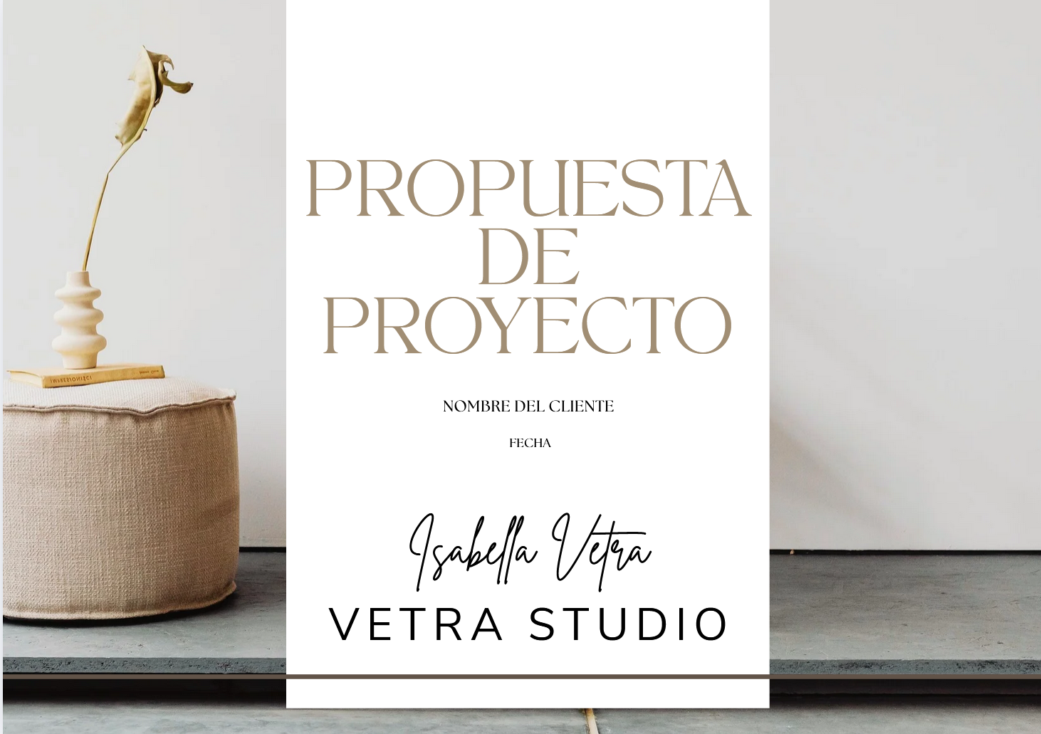 Propuesta de Proyecto · Editable en Canva (A3 y A4)