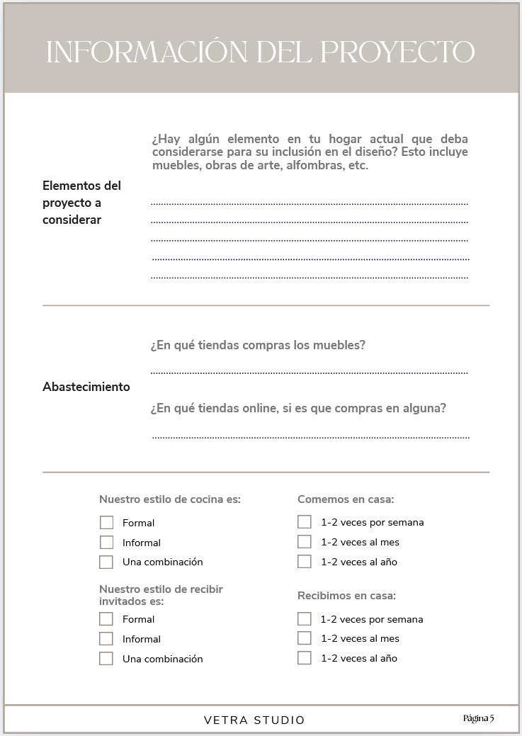 Cuestionario para el Cliente · Plantilla Editable en Canva