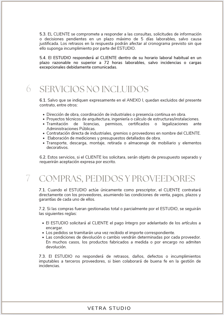 Contrato de Interiorismo · Plantilla Editable en Canva