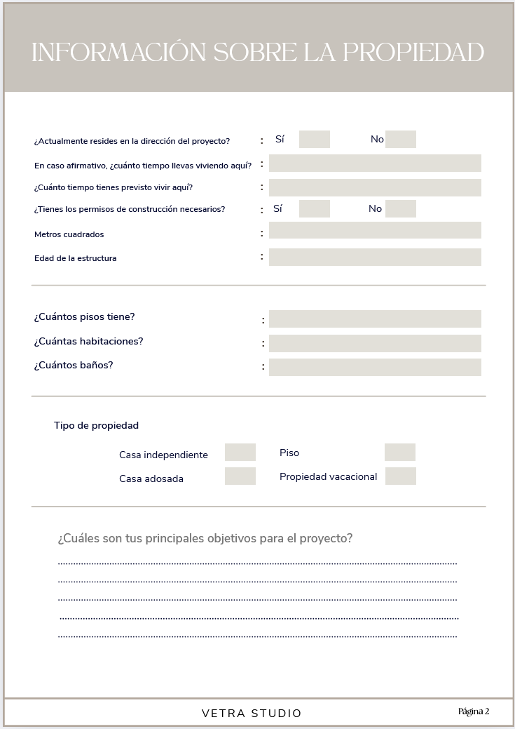 Cuestionario para el Cliente · Plantilla Editable en Canva