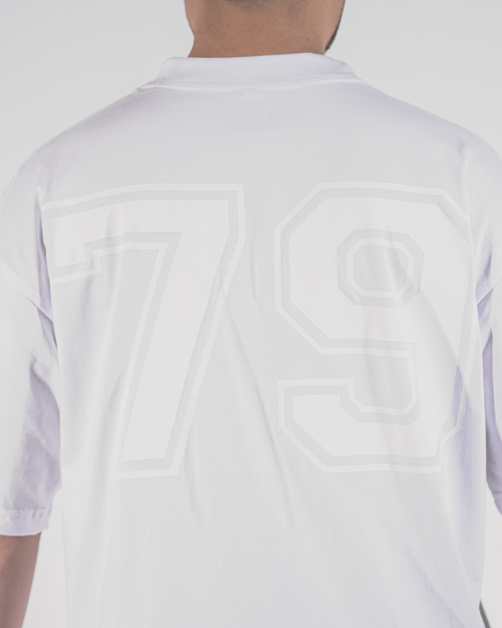 Oversize Siete Nueve Blackout - Blanca