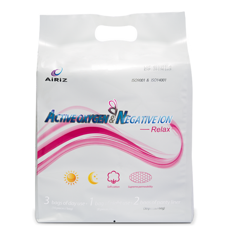 Sixpack de Toallas Higienicas Medicinales Airiz Active Oxygen & Negative Ion