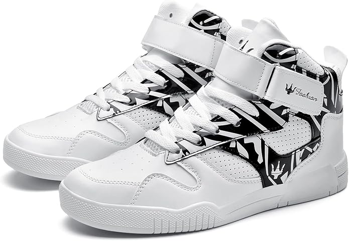 Shoes Men's High Top Fashion Sneakers Outdoor Casual Sports Shoes Training Leather Shoes Mens Flats