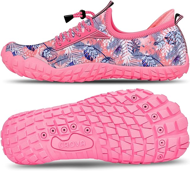 Built-in Heel Grips Water Shoes for Kids Girls Boys Hiking Wide Barefoot Swim Beach Pool Big Kid