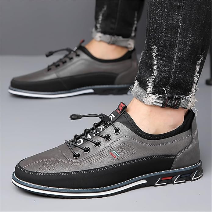 Veslexth Men Casual Business Shoes Slip-on Adjustable Loafers Driving Working Walking Party Formal Oxfords