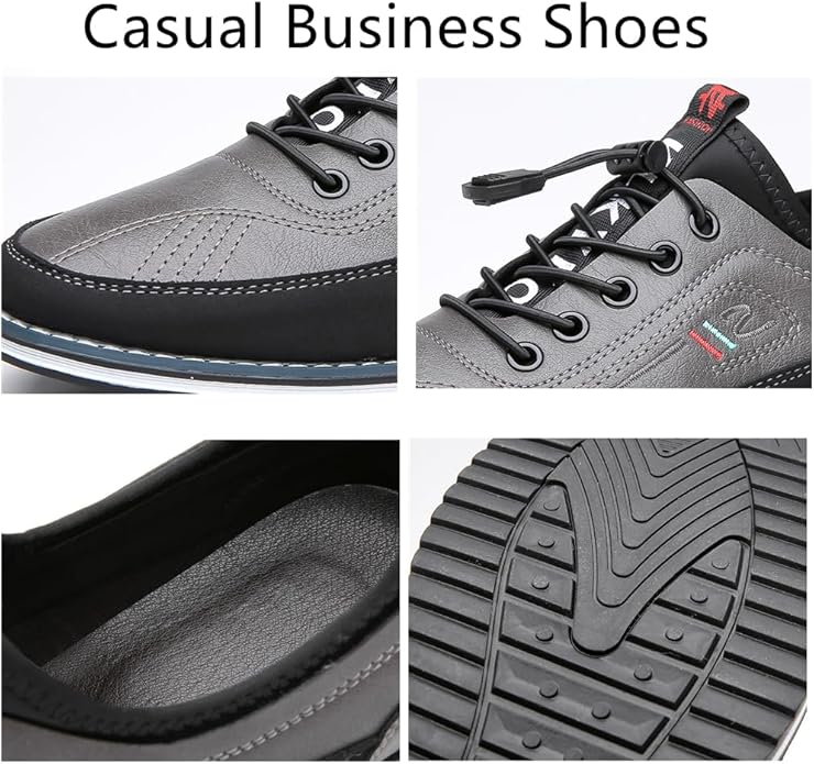 Veslexth Men Casual Business Shoes Slip-on Adjustable Loafers Driving Working Walking Party Formal Oxfords