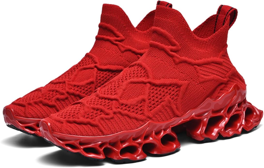 Poramea Mens Slip on Loafers Walking Tennis Shoes Laceless Running Blade Sneakers Mesh Trail Jogging Casual Athletic